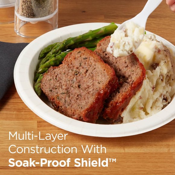 Dixie® 8.5" Medium-weight Paper Plates, UX9PATH, 1,000 per Case - Picture 4 of 7